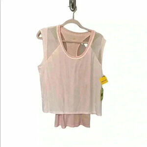 Tangerine Blush Pink Workout Top Size M